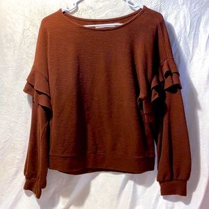 Long sleeve brown blouse